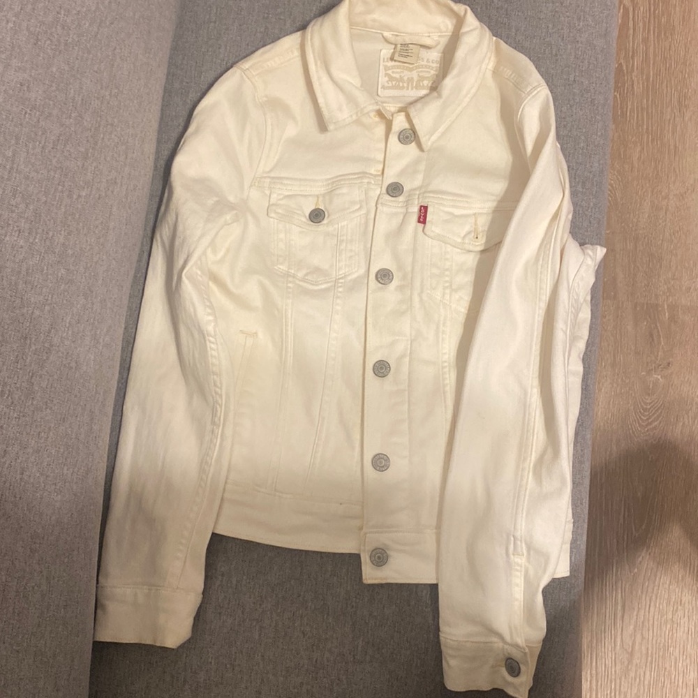 White jean jacket